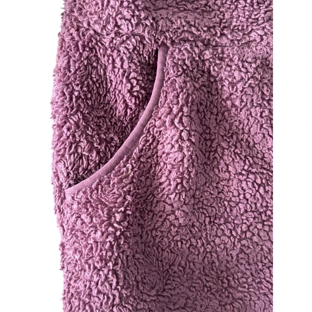 The North Face full zip fleece Jacket Coat Girls M 10/12 Purple Full Zip